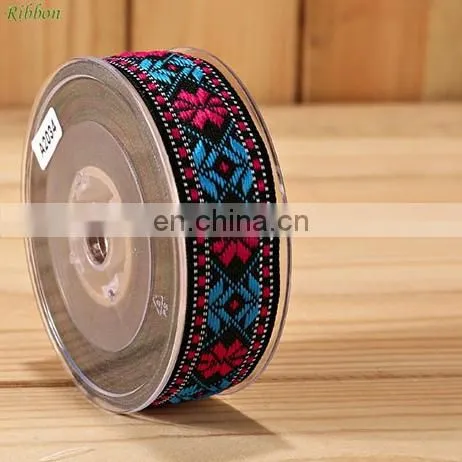 Sewing Embroidered Ribbon Jacquard Webbing Belt Custom Design Wholesale Custom 2.5cm and 3.2cm Woven 100% Polyester Sustainable photo-4
