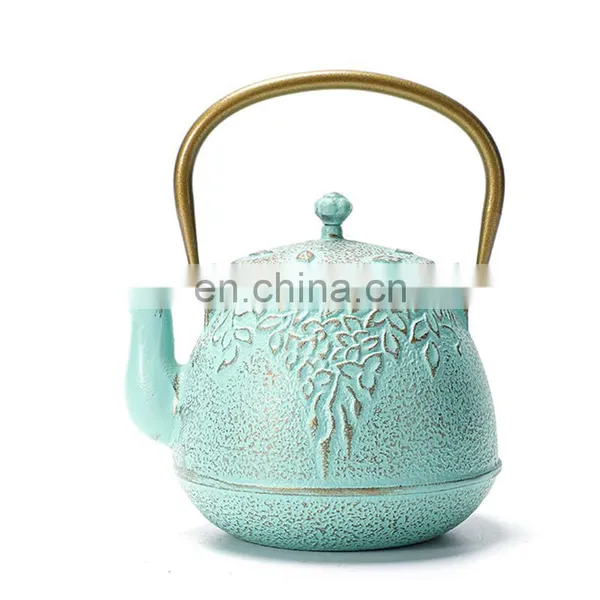 The Best Selling Chinese Antique Black Enamel Cast Iron Teapot photo-2