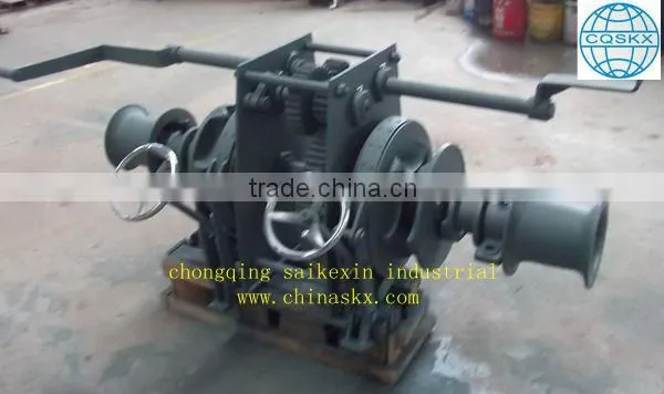 Wire ope winch/hand windlass/ winch/steel cable windlass
