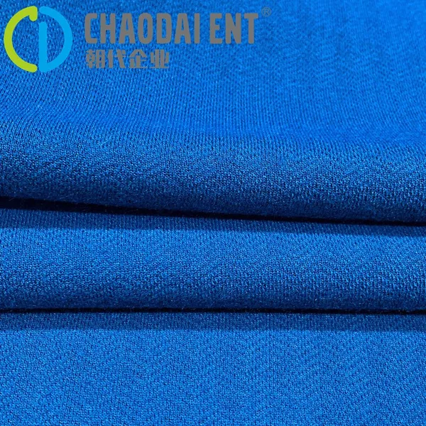 Dyed Double Jacquard Knitted 100%RPET Recycled Polyester 32S Fabric for Sofa Pillow photo-4