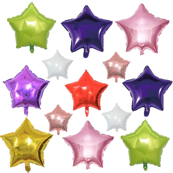 Manufacture 5/10/18/24 Inch Star Helium Balloons Colorful Star Shape Foil Balloon Globos for Party Decoration photo-4