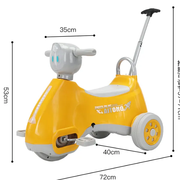 Children\'s Electric Tricycle, Pedal Electric Motorcycle, Three in One Baby Stroller, Parent-child Electric Toy Car（Wechat:13510231336）
