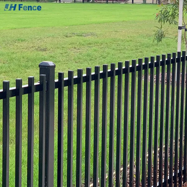Outdoor Black Steel Fence Powder Coated Garden Fence Courtyard Stair Fence for Decoration Security photo-2
