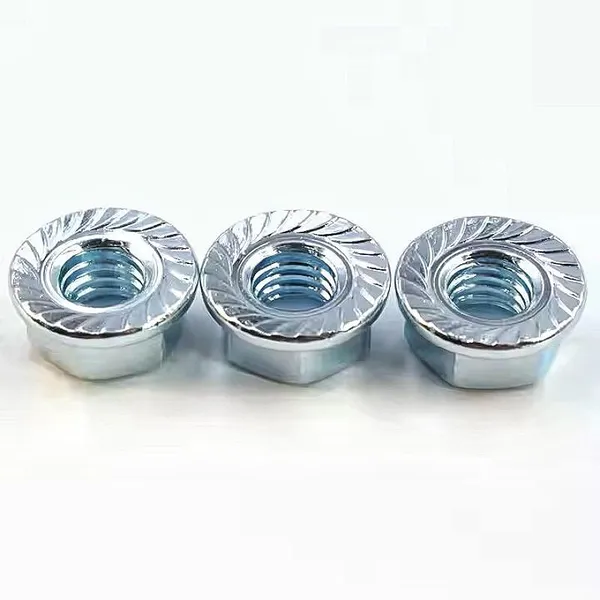 Hex Flange Nuts With Yellow Zinc Plated DIN 6923 photo-3