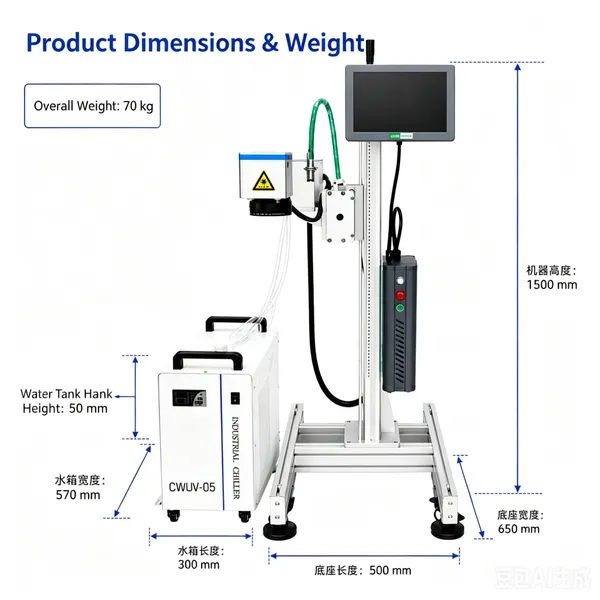 Zichen UV Laser Marking Machine for Wet Wipe Plastic Box Date and Batch Number Online Coding photo-3