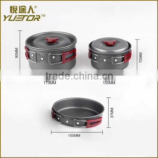 17pcs Lightweight Outdoor Camping Hiking Cookware Backpacking Cooking Picnic Bowl Pot Pan Set photo-2