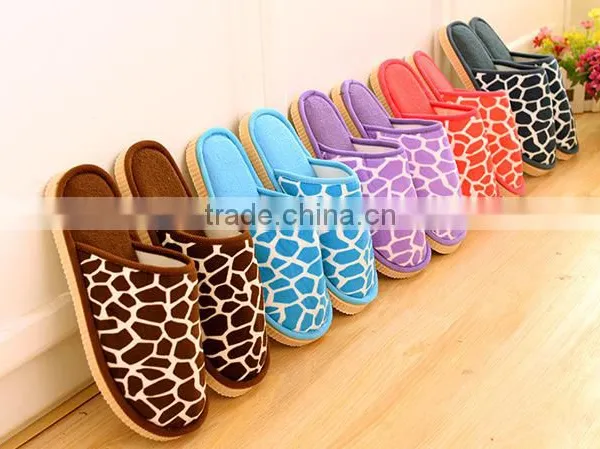 New 2015 Fashion Stone Pattern Soft Outsole Indoor Men and Women Winter Slippers photo-4