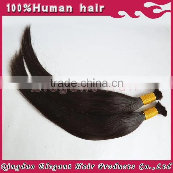 Uprocessed 100% Human Hair Wholesale Natural Color Raw Indian Temple Bulk Hair photo-4