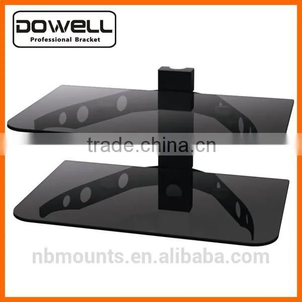 Glass dvd player bracket/ wall shelf