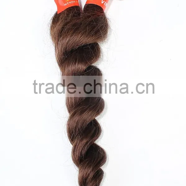 Grade 7a Loose Wave Hair Light Brown Peruvian Virgin Hair photo-6