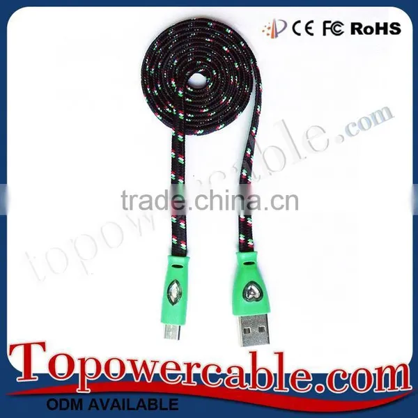 Fast Charging Braided USB Cable With Diamond For Samsung Galaxy Smart Phones photo-5