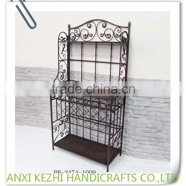 LC-95087 Unique Metal Red Wine Bar Cabinet With Marble Top photo-4