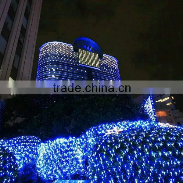 Fullbell 200 LED Wedding Fairy Mesh Net Lighting Outdoor Twinkle Led Christmas Net Lights Blue photo-3