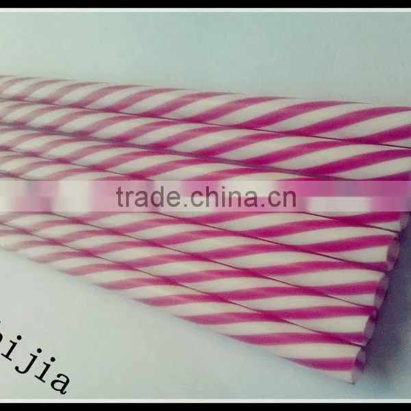 Plastic Striped Acrylic Straws of Drinking photo-4