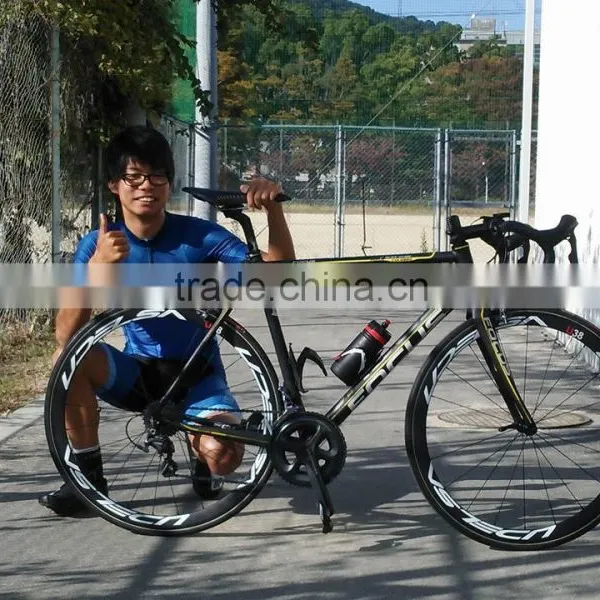 UDELSA Carbon Wheels 38mm Tubular 23mm Wide Road Bike Wheelset Bladed Spokes photo-2