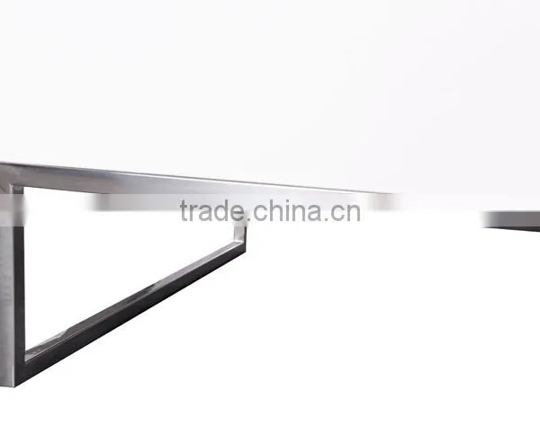 CJ1022 Folding Fashion White Paint Glass Coffee Table photo-6