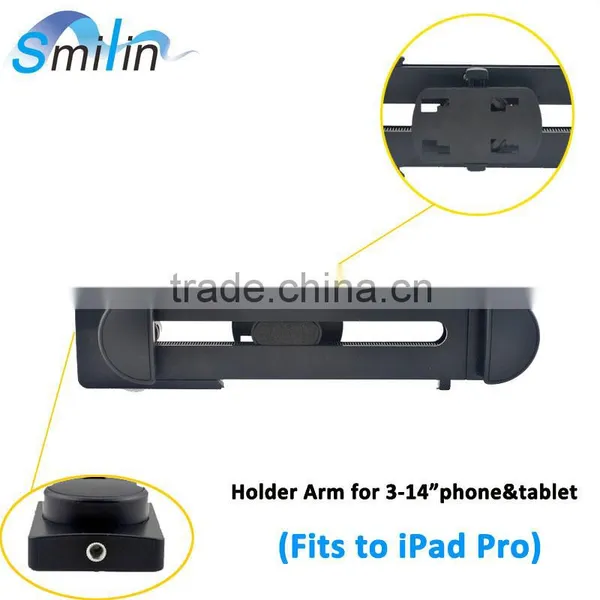 High Quality Car Headrest Tablet Holder Arm Clamp Also With 1/4" 20 Screw Hole for IPad Pro All Smartphone and Tablets