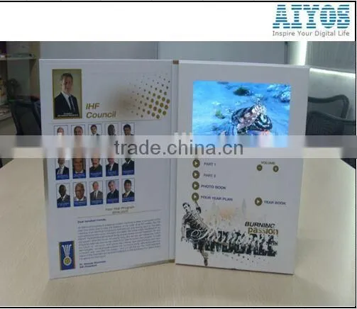 Paper Card + TFT Screen + USB Port + Lithium Battery Material 5 Inch Lcd Brochure Video Greeting Card