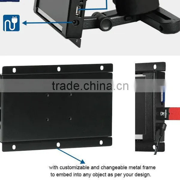 7 Inch Auto Play Open Frame Video Lcd Monitor, Flush Mount Digital Advertising Screen for POS, Lcd Monitor Flush Mount photo-4