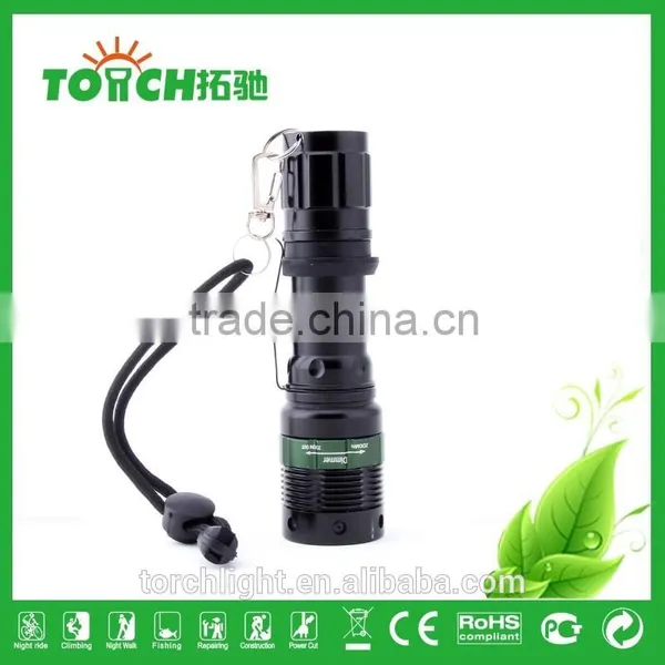 Self Defense Tactical Flashlight High Power Rechargeable Hunting Flash Light XPE Flashlight for Outdoor Camping 8002 photo-2