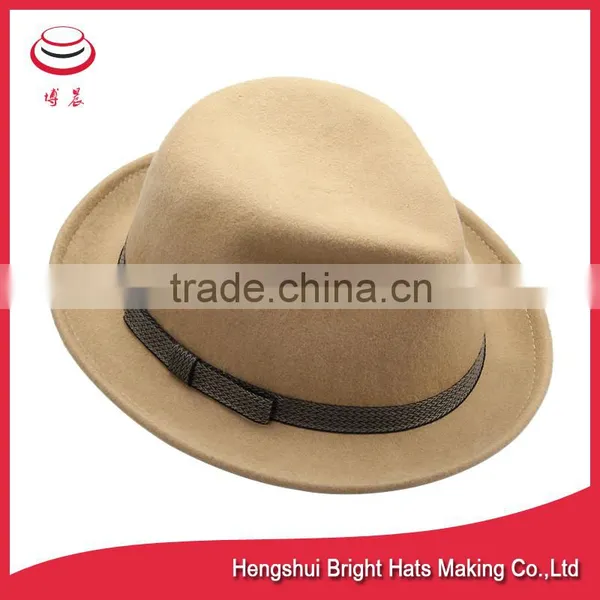 100% Wool Felt Men Formal And Fashionable Fedora Dress Hats photo-2