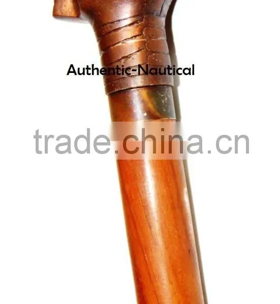 VINTAGE BRASS SKULL HEAD HANDLE WALKING CANES-DESIGNER WALKING CANES-VINTAGE STYLE WALKING CANES Wk1177 photo-2