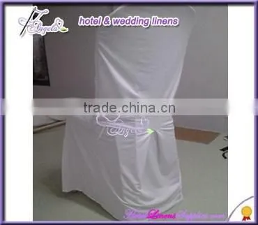 White Fitted Spandex Bistro Chair Covers Without Holding Bags for Bistro Chairs photo-2