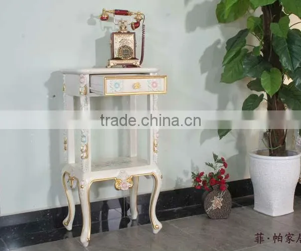 Royal Furniture French Style-antique Hand Carved Furniture Telephone Stand photo-4