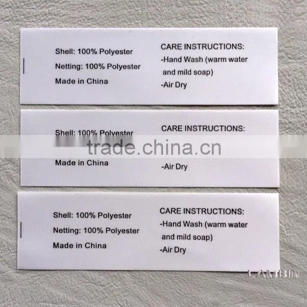 Printed Satin Tape Silk Washing Care Label for Arab Headscarf photo-3