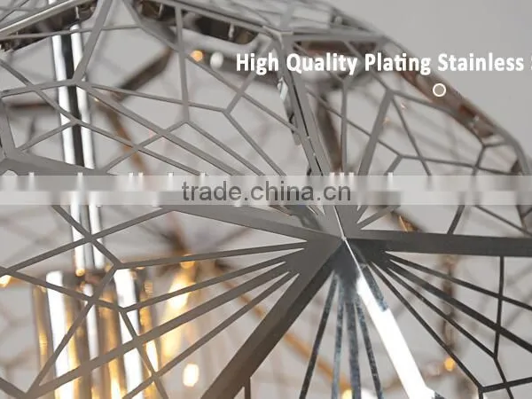 Unique Design Decorative Pendent Light Stainless Steel Ball Pendent Lamp photo-3