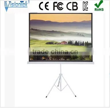 Factory Price!! High Quality Matt White Motorized Projector Screen Tripod Stand 100inch 200inch 300inch 1:1