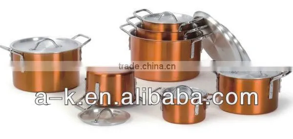 Aluminum 7pcs Coloured Cooking Pot Set