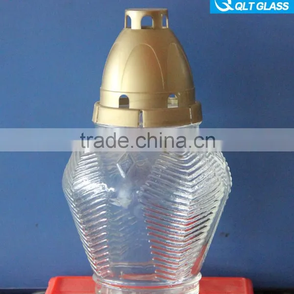 Sprayed Colored Glass Candle Jars Glass Candle Holders