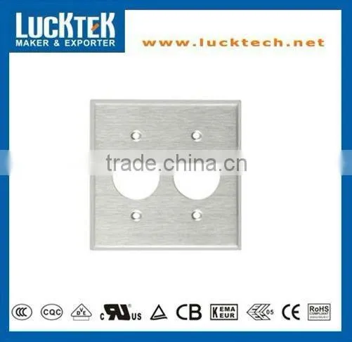 2 Gang Blank Dimmer Metal Wall Faceplate
