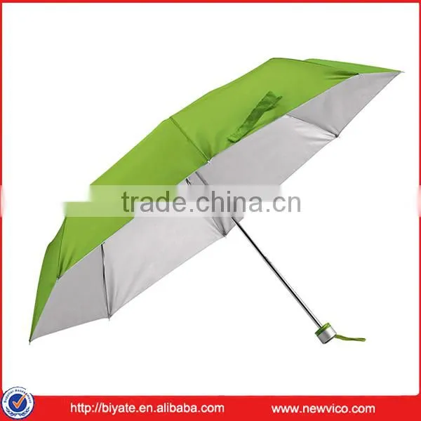 Factory Price Anti-UV Coated Polyester Manual Open 3 Collapsible Umbrella photo-3