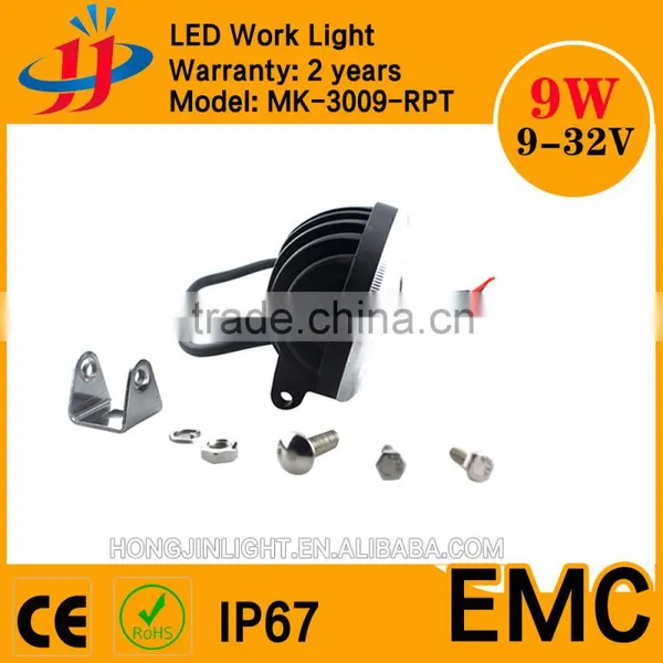 Super Bright 12v 24v Led Working Light 3inch 9w Mini Work Light for Vehicle,atvs,trucks,bus photo-2