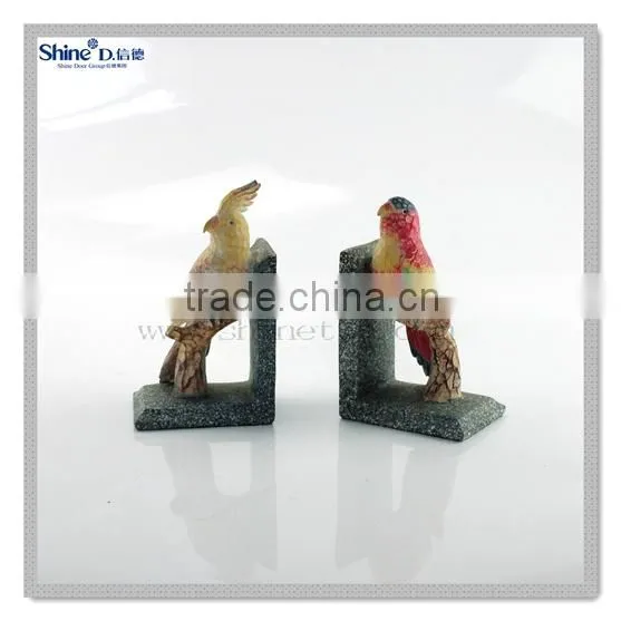 Mini Cute Parrot Grianite Bookends Children Unique Reading Book Holder photo-2