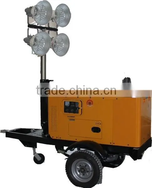 Low Noise Mobile Light Tower/ Trailer Light Tower Diesel Generator 8KW/10KVA photo-2