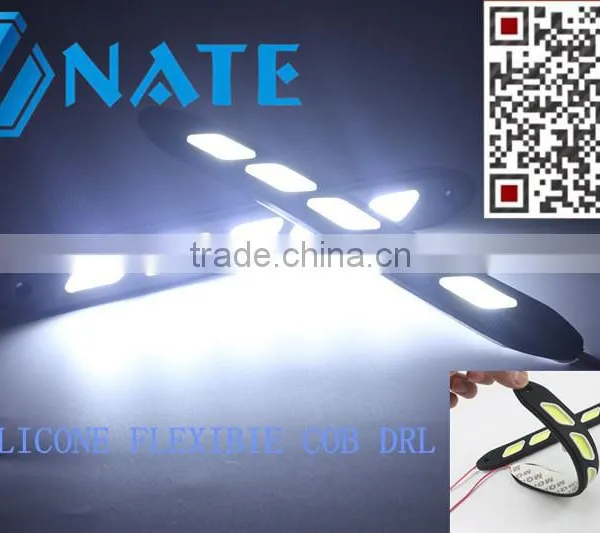 Newest Car Flexible Led Drl/ Auto Led Daytime Running Light COB Led Drl 12V photo-3