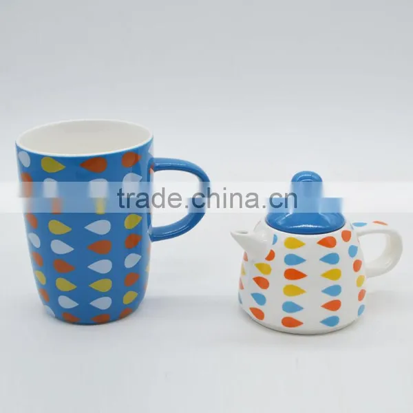 Hot Sale Ceramic Tea Set With Ceramic Mug