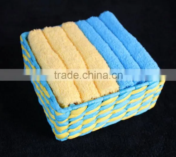 Egyptian Cotton Gift Towel ,Face Towel With Colorful Paper Basket photo-2
