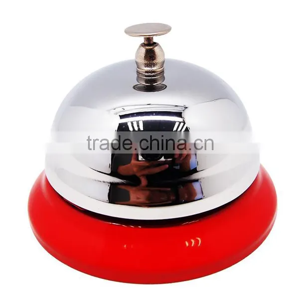 Reception Bell on Table in Silver or Gold Cover and Colorful Painted Base With Logo photo-5
