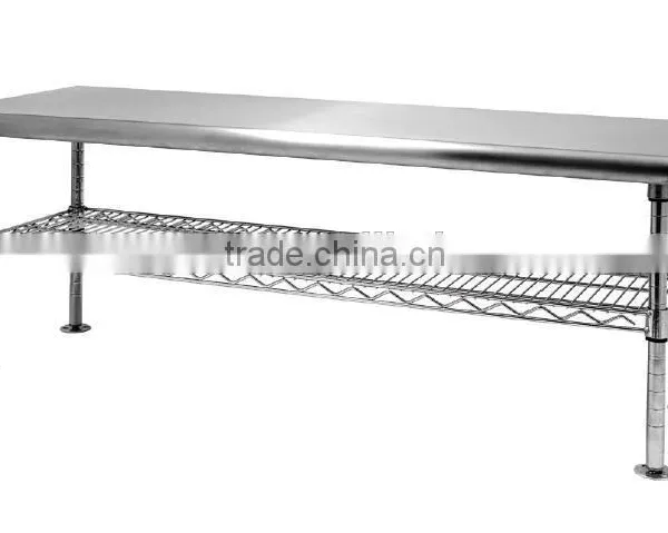 commercial furniture hospital use stainless steel work bench/work table/gowning bench