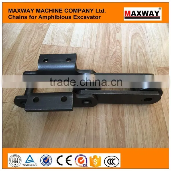 High Quality China Famous Swamp Buggy Excavator Chains and Track Shoes , Floating Excavator Chain , MAXWAY Machine Company