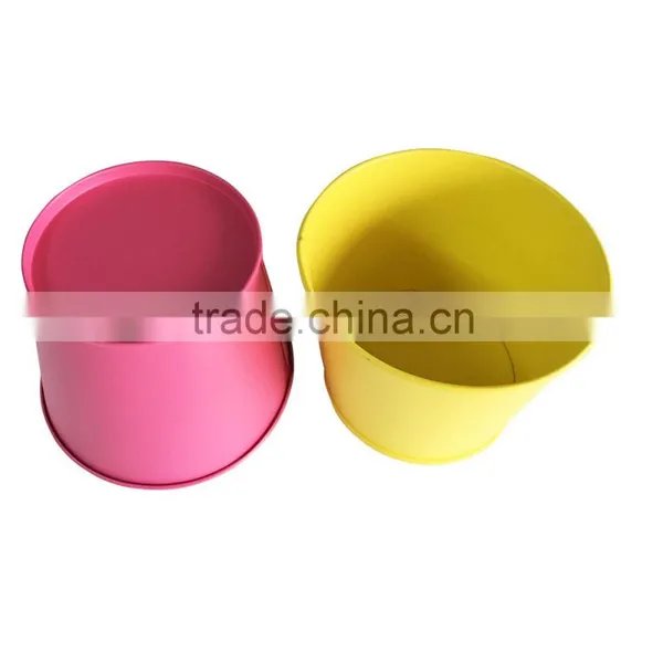 CMYK Garden Flower Metal Bucket/Pot Without Handle photo-2