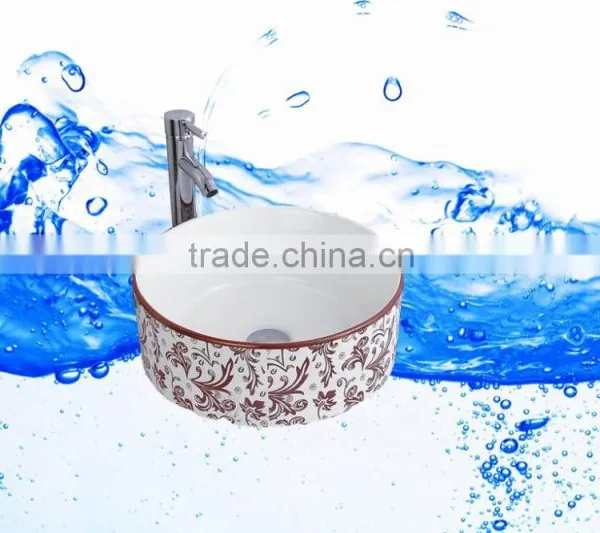 Fasion Colour Bathroom Design Professional Porcelain Wash Basins Above Washing Machine photo-3