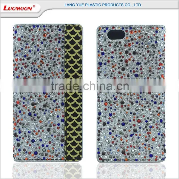 Wholesale Diamond pu Material 5.5 Inch Flip Wallet Cell Phone Accessories for Samsung Galaxy j7 6 5 4 3 2 1 photo-3