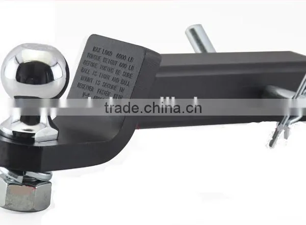 Black Trailer Hitch Ball Mount With 2 Inch Ball and Pin