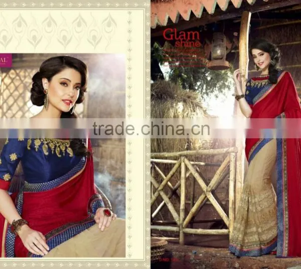 Black Color Saree Embroidery Work Done With Beautiful Red Color Pipeping Beauty Designer Sarees photo-4