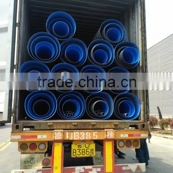 Wholesale Plastic HDPE Pipe Corrugated Drainage Pipe Sewer Pipe 200mm photo-4